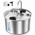 Stainless Steel Cat Water Fountain for Cats & Small Dogs